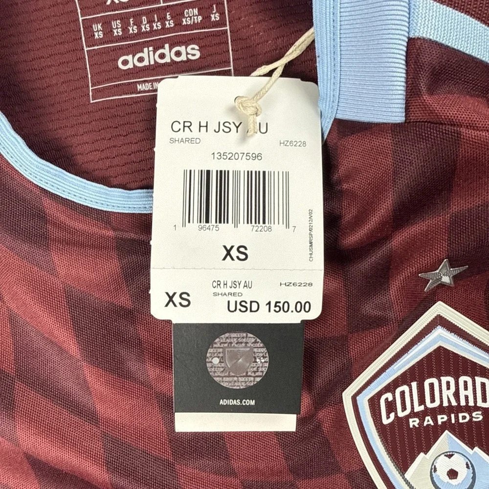 New Adidas Colorado Rapids MLS Authentic 24/25 Home Jersey HZ6228‎ Men's XS